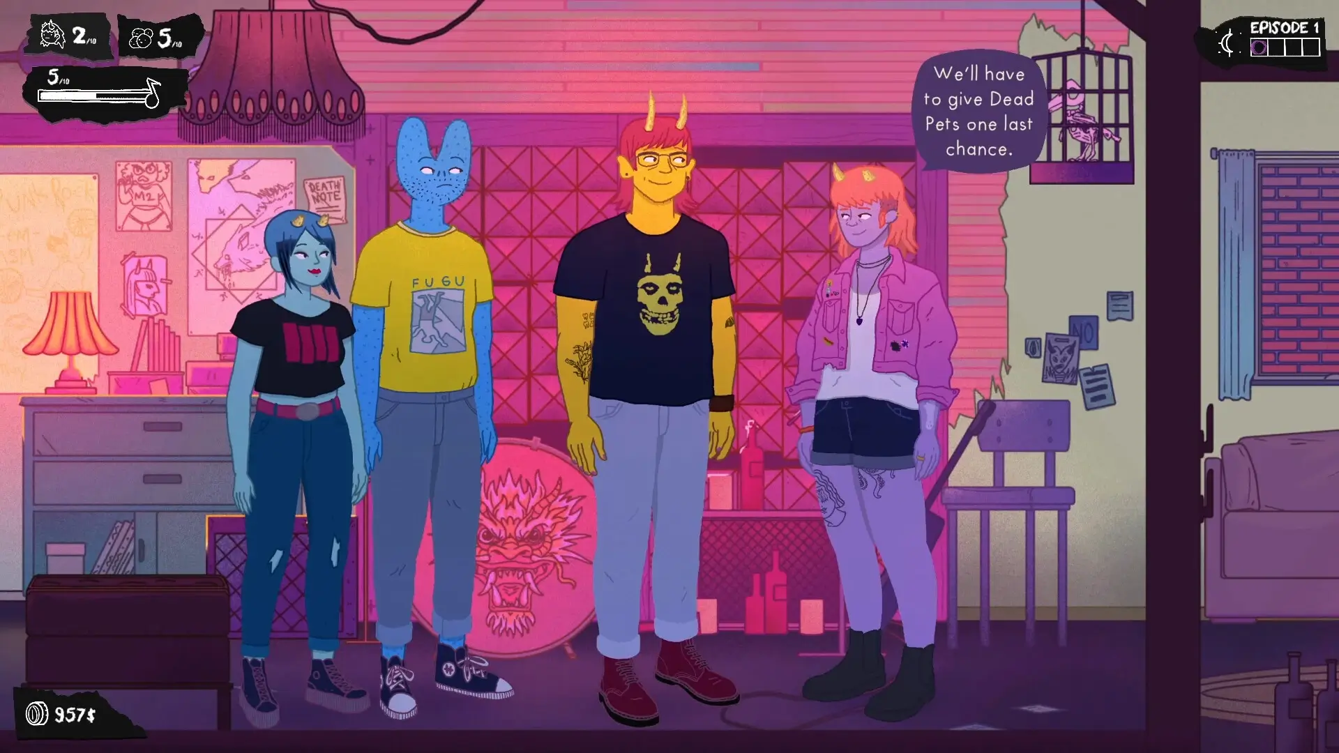 Dead Pets: A Punk Rock Slice of Life Sim – Deluxe Edition Gameplay Screenshots 1