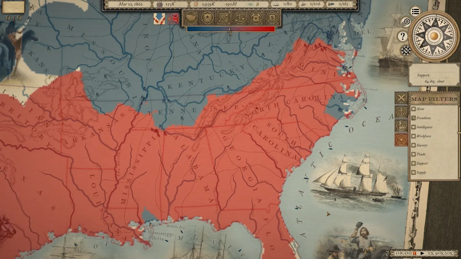 Grand Tactician: The Civil War (1861-1865) Complete Gameplay Screenshots 3
