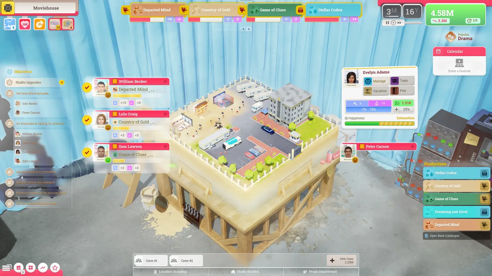 Moviehouse: The Film Studio Tycoon Gameplay Screenshots 2