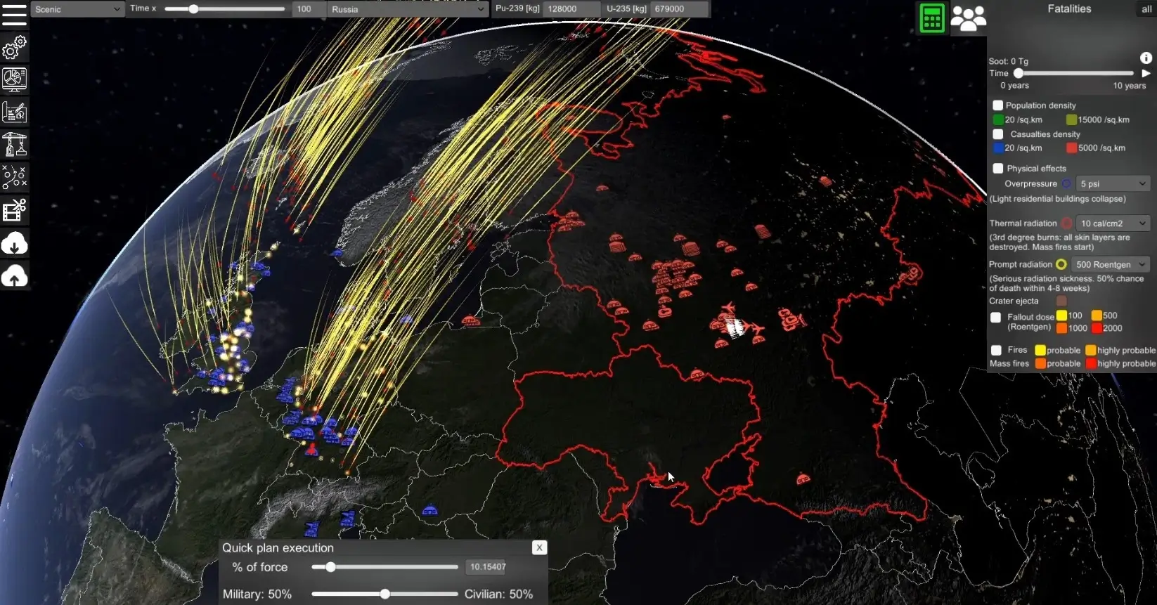Nuclear War Simulator Gameplay Screenshots 1