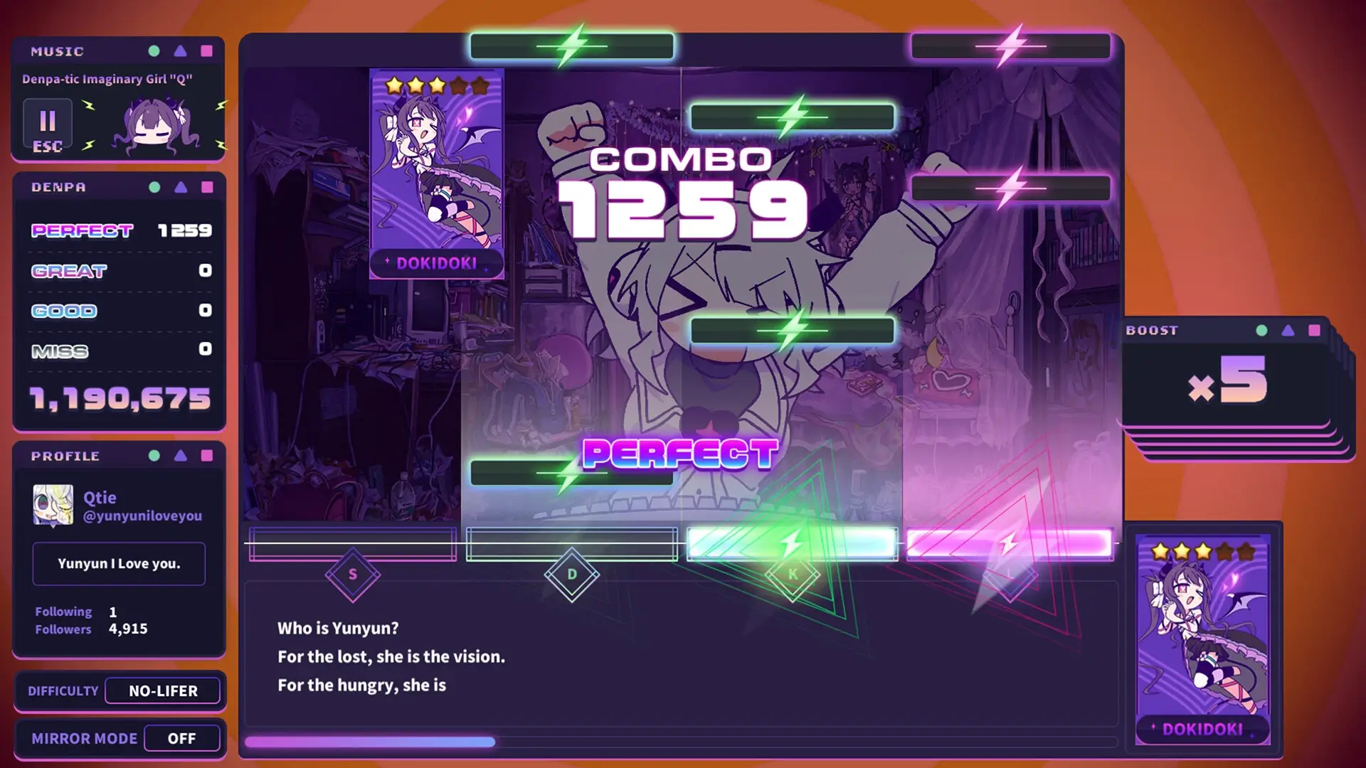 Yunyun Syndrome!? Rhythm Psychosis: Complete Edition Gameplay Screenshots 2