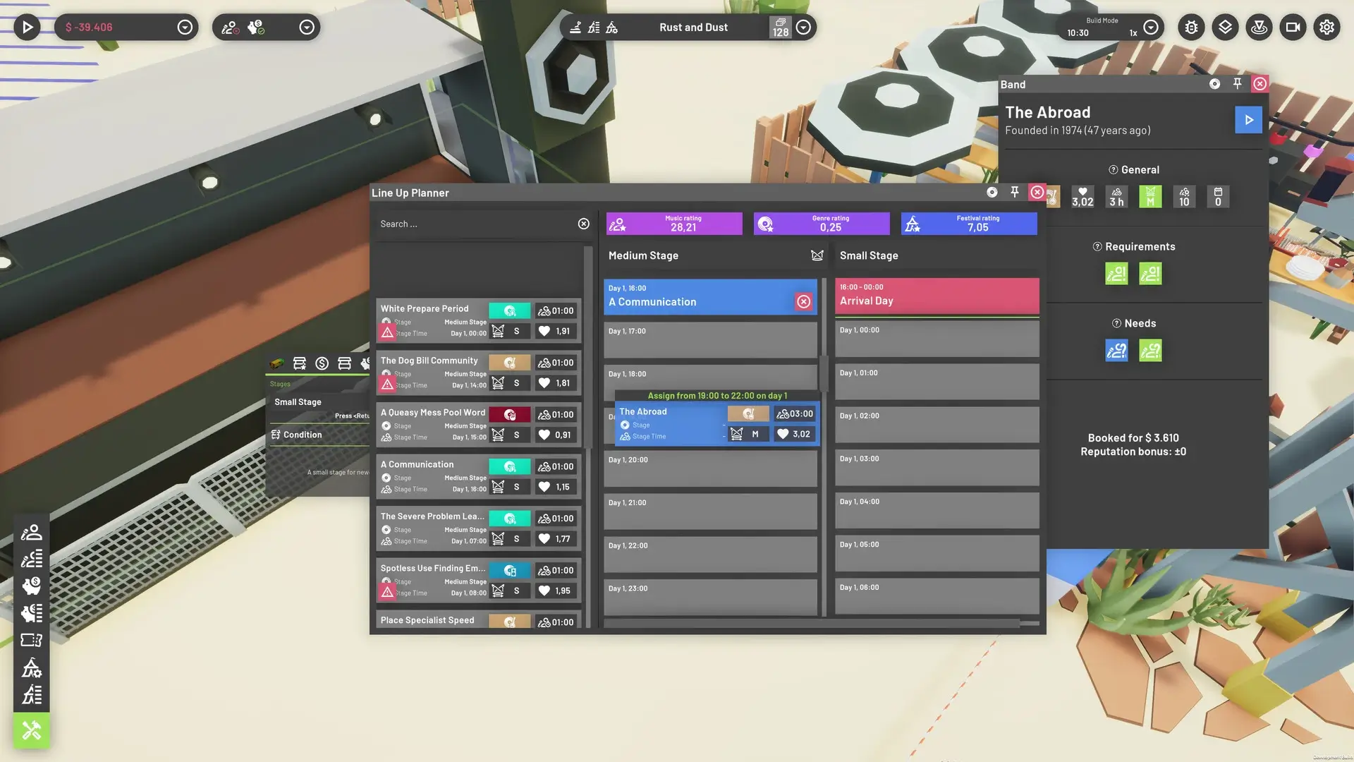 Festival Tycoon Gameplay Screenshots 3