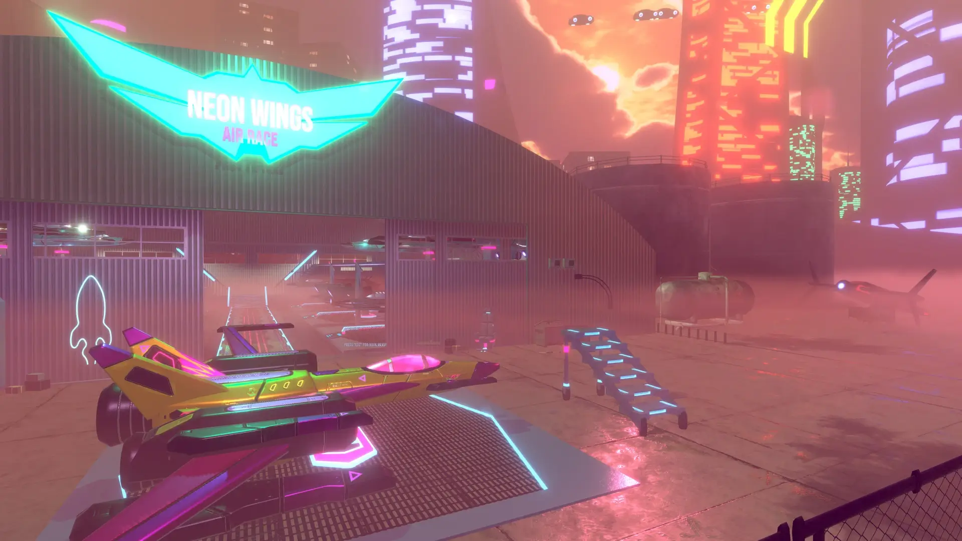 Neon Wings: Air Race Gameplay Screenshots 4