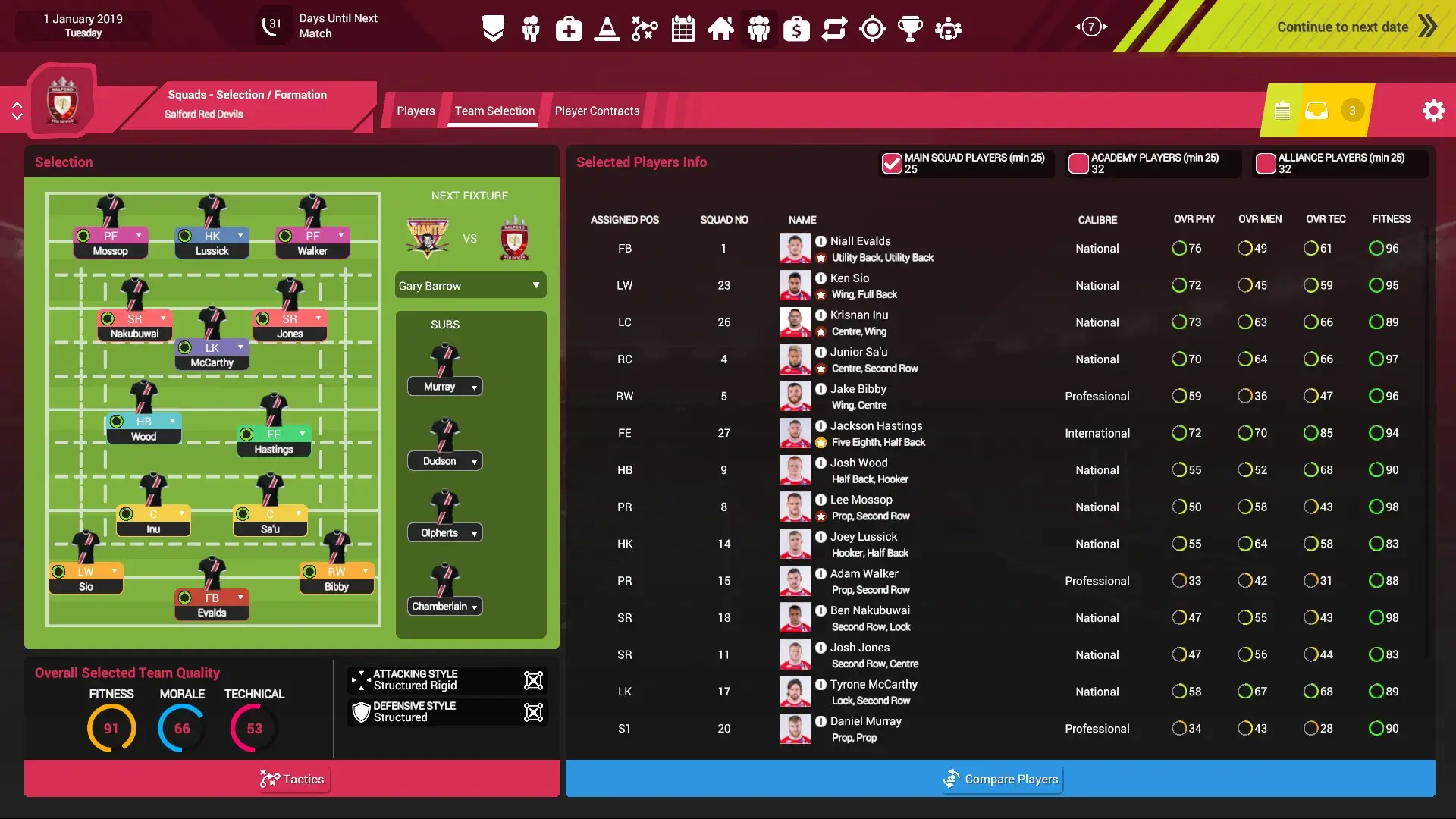 Rugby League Team Manager 3 + Rugby Union Team Manager 3 Gameplay Screenshots 2